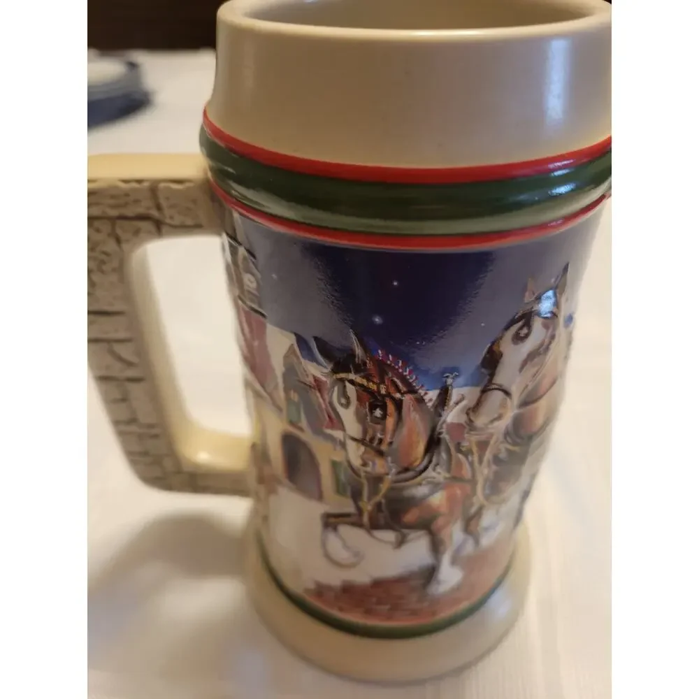 Budweiser Holiday Stein 1998‎ Grants Holiday Farm Great Condition